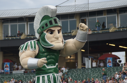 Picture of Michigan State University mascot Sparty