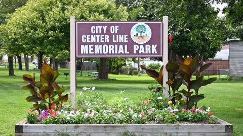 Center Line Memorial Park signage