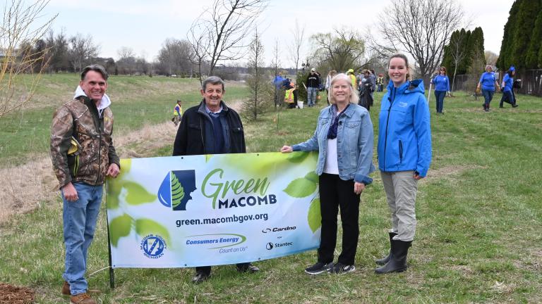 Green Macomb Tree Planting Sterling Relief Drain - April 2022